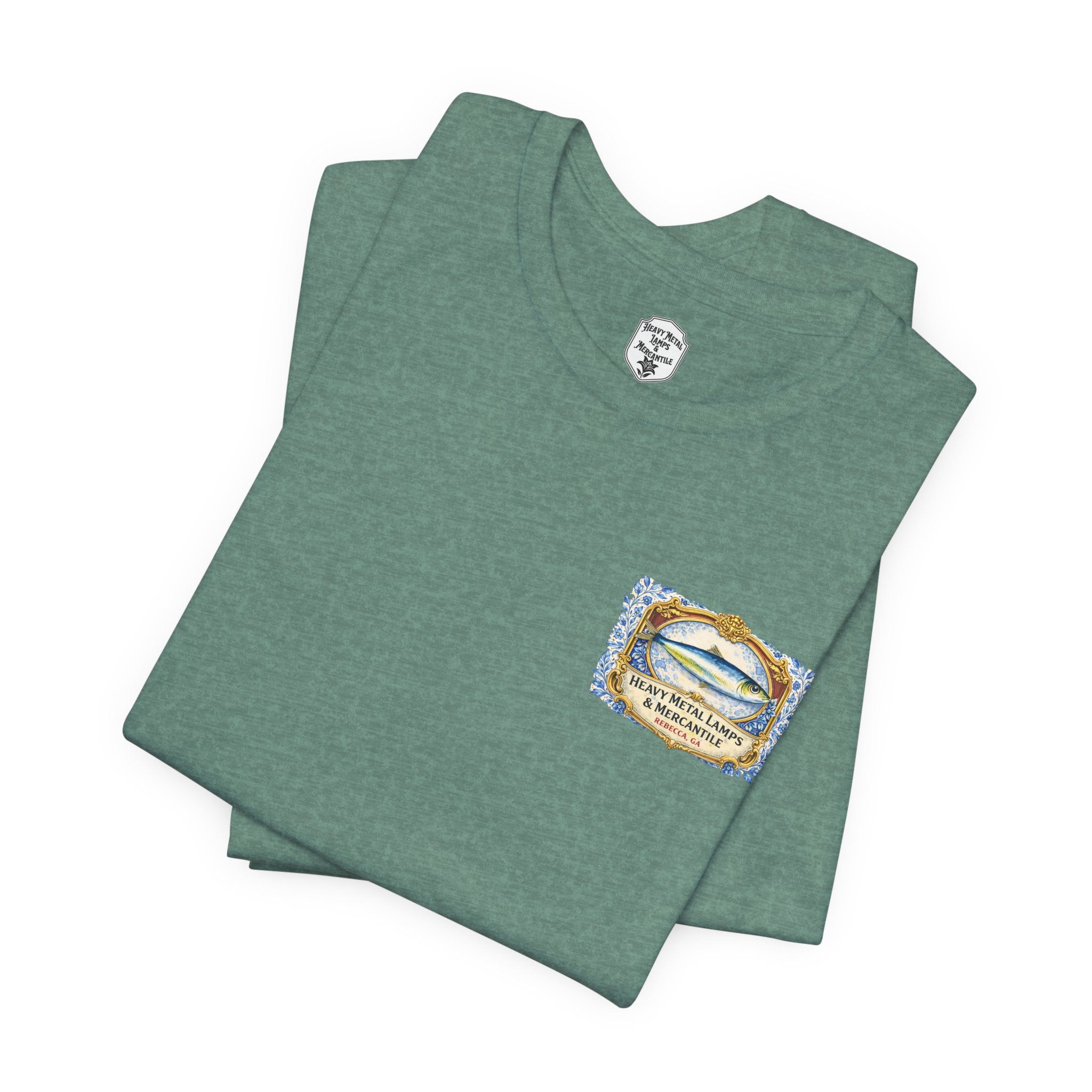 Petites Perles Sardines Illustration Tee | Vintage Fish Can Art