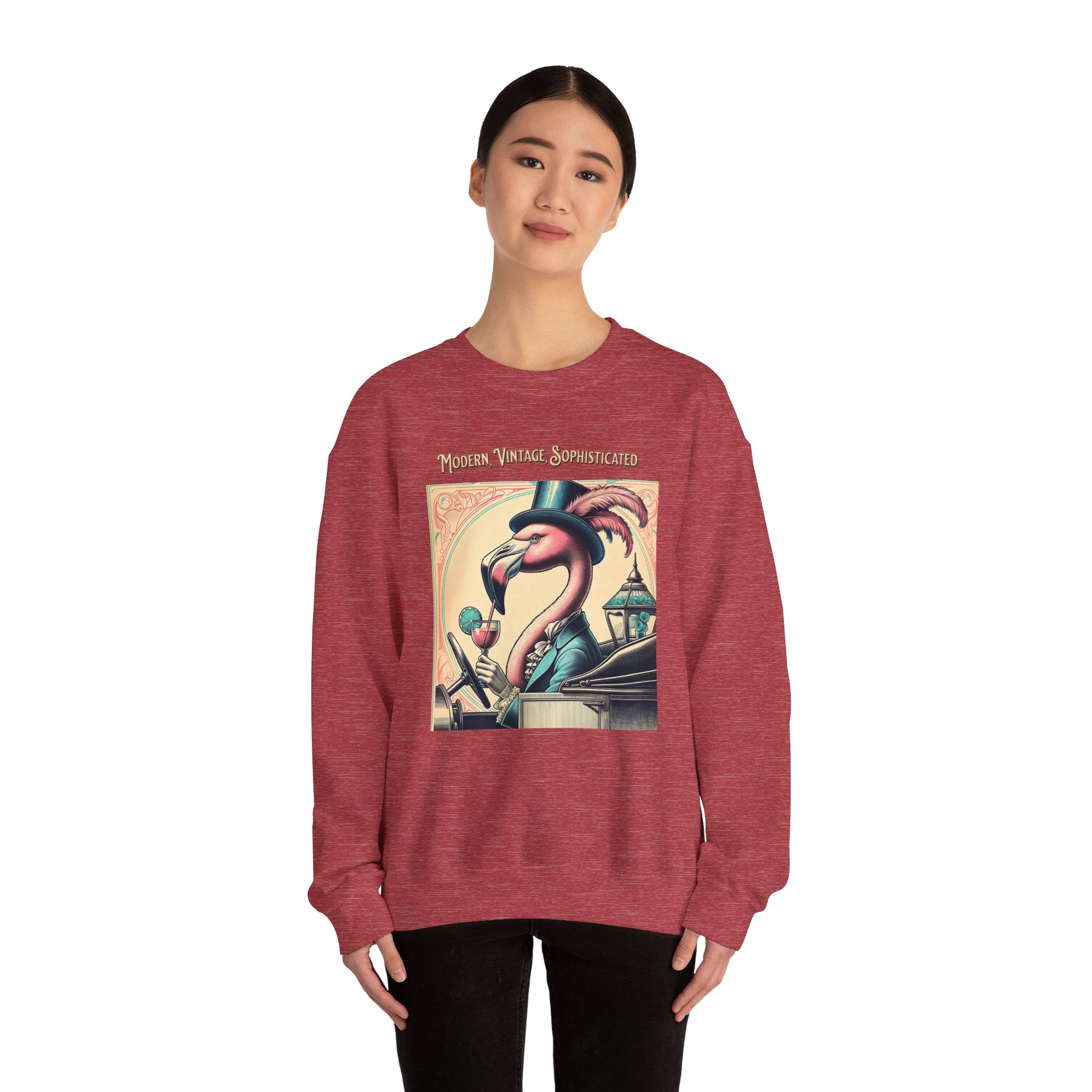 Vintage Flamingo Crewneck Sweatshirt