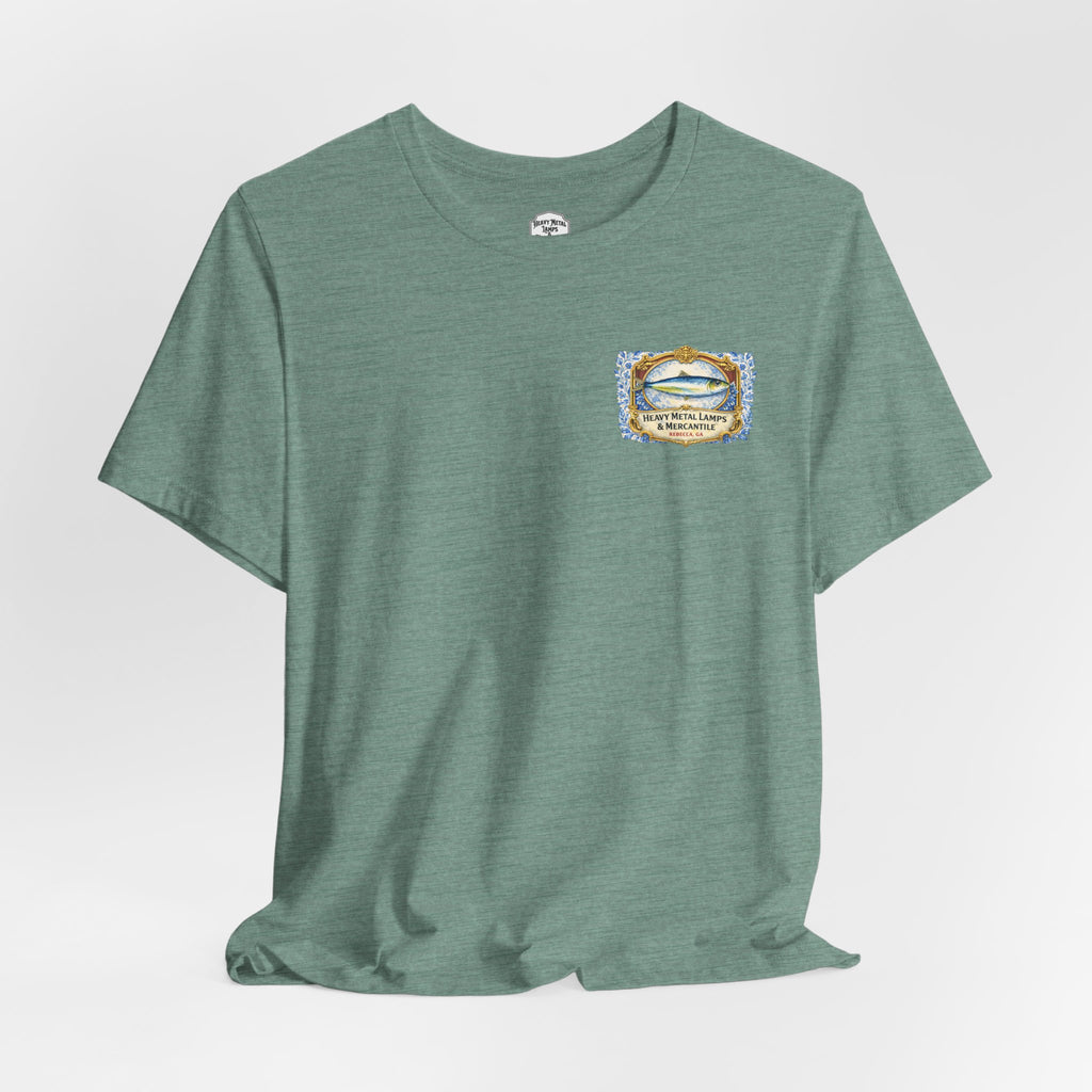 Petites Perles Sardines Illustration Tee | Vintage Fish Can Art