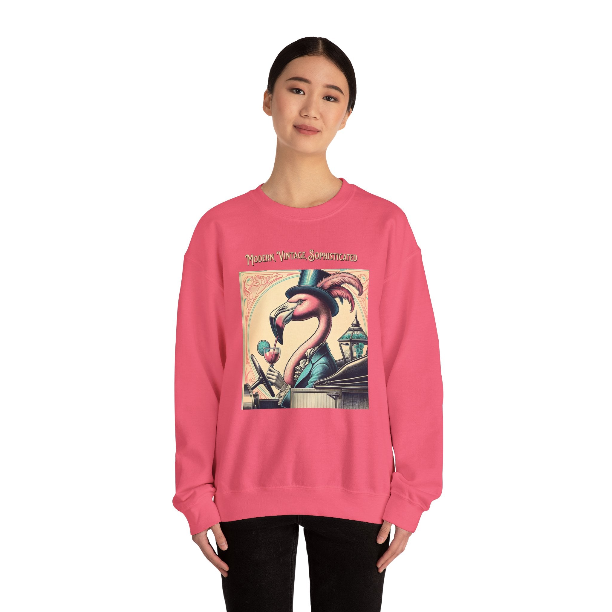 Vintage Flamingo Crewneck Sweatshirt